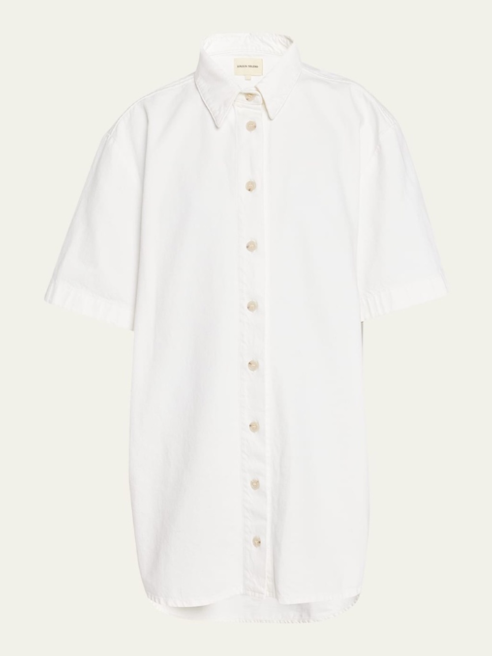 LOULOU STUDIO DE SAISON Sant Denim Mini Shirt Dress Size Small, White